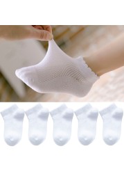 Soft Cotton Children Socks Cute Cartoon Casual Boys Socks Thin Mesh Summer 5pairs/lot Kids Socks Sport Baby Boy Socks 1-12 Years