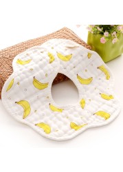 Baby Bibs 360 Degree Rotation 8 Layers Gauze Gauze Baby Kids Bandana Burp Cloth Soft Newborn Infant Saliva Towel Baby Stuff