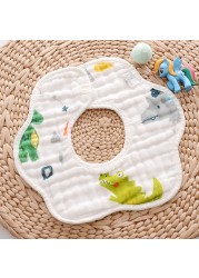 Baby Bibs 360 Degree Rotation 8 Layers Gauze Gauze Baby Kids Bandana Burp Cloth Soft Newborn Infant Saliva Towel Baby Stuff