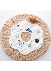 Baby Bibs 360 Degree Rotation 8 Layers Gauze Gauze Baby Kids Bandana Burp Cloth Soft Newborn Infant Saliva Towel Baby Stuff