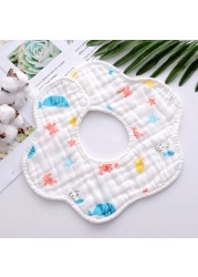 Baby Bibs 360 Degree Rotation 8 Layers Gauze Gauze Baby Kids Bandana Burp Cloth Soft Newborn Infant Saliva Towel Baby Stuff