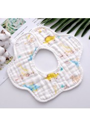 Baby Bibs 360 Degree Rotation 8 Layers Gauze Gauze Baby Kids Bandana Burp Cloth Soft Newborn Infant Saliva Towel Baby Stuff