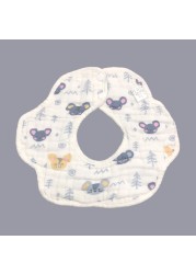 Baby Bibs 360 Degree Rotation 8 Layers Gauze Gauze Baby Kids Bandana Burp Cloth Soft Newborn Infant Saliva Towel Baby Stuff