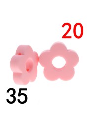 20pcs Baby Flower Beads Silicone Beads Flower Silicone Beads Teething Magic Teether Baby Chew Necklace Chew BPA Free Gift