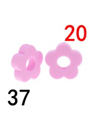 20pcs Baby Flower Beads Silicone Beads Flower Silicone Beads Teething Magic Teether Baby Chew Necklace Chew BPA Free Gift