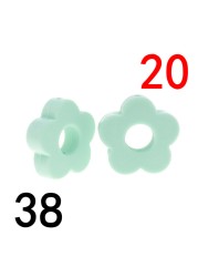 20pcs Baby Flower Beads Silicone Beads Flower Silicone Beads Teething Magic Teether Baby Chew Necklace Chew BPA Free Gift