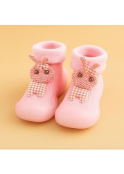 Winter Kids Warm Snow Boots Socks Infant Boys Brushed Thick Sock Boots Yellow Black Baby Girls Socks Soft Soles Toddler Shoes