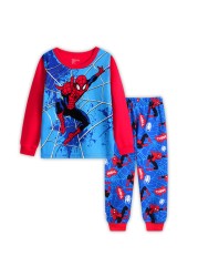 New Spring Autumn Children's Clothing Sets Boys Sleepwear Kids Clothes Spider Pajamas Set Baby Girls Cotton Cartoon Cars Pajamas