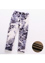 Kids Thicken Leggings Girls Autumn Winter Plus Velvet Trousers Baby Girl Skinny Pants 2021 Children's Clothing 2-11 Years