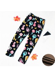 Kids Thicken Leggings Girls Autumn Winter Plus Velvet Trousers Baby Girl Skinny Pants 2021 Children's Clothing 2-11 Years