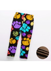 Kids Thicken Leggings Girls Autumn Winter Plus Velvet Trousers Baby Girl Skinny Pants 2021 Children's Clothing 2-11 Years