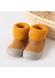 Winter Infant Baby Boy Boots Warm Plush Baby Girls Boys Boots Snow Boots Outdoor Soft Bottom Non-slip Baby Kids Boots Shoes