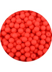 LOVKA 12mm 100pcs/lot Silicone Beads Food Grade Baby Teether Round Beads Baby Chewing Teething Beads Silicone Teether Diy