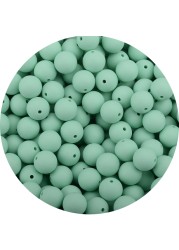 LOVKA 12mm 100pcs/lot Silicone Beads Food Grade Baby Teether Round Beads Baby Chewing Teething Beads Silicone Teether Diy