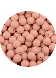 LOVKA 12mm 100pcs/lot Silicone Beads Food Grade Baby Teether Round Beads Baby Chewing Teething Beads Silicone Teether Diy