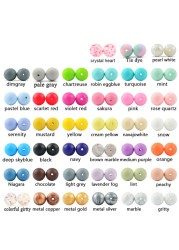 LOVKA 12mm 100pcs/lot Silicone Beads Food Grade Baby Teether Round Beads Baby Chewing Teething Beads Silicone Teether Diy