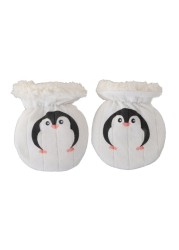 1 Pair Winter Gloves Anti-grab Mittens Thicken Warm Fleece Glove Cute Boys Girls Hand Warmer for Newborn Gifts