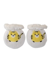 1 Pair Winter Gloves Anti-grab Mittens Thicken Warm Fleece Glove Cute Boys Girls Hand Warmer for Newborn Gifts