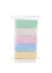 5pcs baby towels muslin cloth hand face wipes saliva bib handkerchief towel