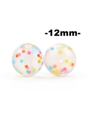 luvka 12mm 100pcs Silicone Beads Round Teether Baby Nursing Pendant Pacifier Clip Oral Care BPA Free Food Grade Colorful