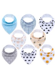 8pcs Civarua Kids Baby Bibs Newborn Baby Bandana Drool Bibs Super Soft Bandana Bibs for Boys and Girls 100% Organic Cotton Bibs