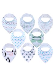 8pcs Civarua Kids Baby Bibs Newborn Baby Bandana Drool Bibs Super Soft Bandana Bibs for Boys and Girls 100% Organic Cotton Bibs