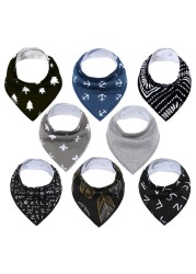 8pcs Civarua Kids Baby Bibs Newborn Baby Bandana Drool Bibs Super Soft Bandana Bibs for Boys and Girls 100% Organic Cotton Bibs