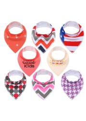 8pcs Civarua Kids Baby Bibs Newborn Baby Bandana Drool Bibs Super Soft Bandana Bibs for Boys and Girls 100% Organic Cotton Bibs