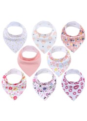 8pcs Civarua Kids Baby Bibs Newborn Baby Bandana Drool Bibs Super Soft Bandana Bibs for Boys and Girls 100% Organic Cotton Bibs