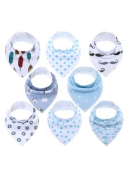 8pcs Civarua Kids Baby Bibs Newborn Baby Bandana Drool Bibs Super Soft Bandana Bibs for Boys and Girls 100% Organic Cotton Bibs