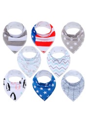 8pcs Civarua Kids Baby Bibs Newborn Baby Bandana Drool Bibs Super Soft Bandana Bibs for Boys and Girls 100% Organic Cotton Bibs