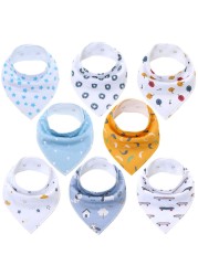 8pcs Civarua Kids Baby Bibs Newborn Baby Bandana Drool Bibs Super Soft Bandana Bibs for Boys and Girls 100% Organic Cotton Bibs