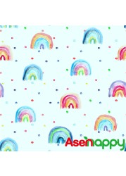 Asenkeep Printed Baby Durable Fabric Reusable Fabric Wet Diaper Bag, BPA Free Waterproof Fabric PUL For Baby Nack Bag