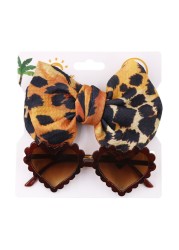 2pcs Newborn Photography Props Sunglasses Headband Set Baby Infant Photo Hair Band Glasses Sunglasses Kit