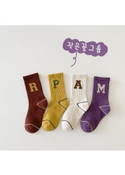 MILANCEL 2022 new spring baby socks letter sock fashion boys sock children sock