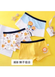 3pcs Kids Boys Underwear Cartoon Children Shorts Panties For Baby Boy Toddler Boxers Stripes Teenager Cotton Underpants