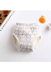 Cotton Reusable Baby Diapers Cute Waterproof Training Pants Panties Washable Underwear Infant Cloth Diapers Baby Diaper Diapers