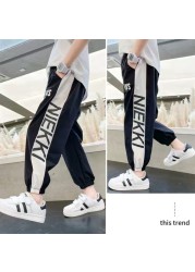 New Retail Selling Cotton Pants Kids Boys Solid Casual Joggers Jogging Enfant Garcon Leisure Children Long Pants 2-13 Y