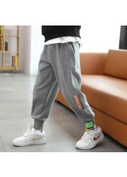 New Retail Selling Cotton Pants Kids Boys Solid Casual Joggers Jogging Enfant Garcon Leisure Children Long Pants 2-13 Y