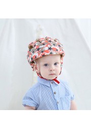 Baby Safety Protective Helmet Boys Girls Baby Hats Cotton Soft Mesh Adjustable Head Protection Children Walking Caps