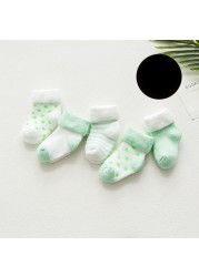 5 Pair High Quality Thicken Cartoon Comfort Cotton Newborn Socks Kids Boy New Born Girl Socks Meia Infantil Miaoyoutong