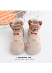 Unisex Baby Shoes First Shoes Baby Walkers Toddler First Walker Baby Girl Kids Soft Rubber Sole Baby Shoes Knit Socks Anti-slip