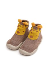 Unisex Baby Shoes First Shoes Baby Walkers Toddler First Walker Baby Girl Kids Soft Rubber Sole Baby Shoes Knit Socks Anti-slip