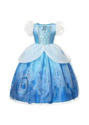 2022 Disney Princess Dress Mirabell Isabella Elsa Anna Dress Kids Party Costumes Kids Girl Clothes Kids Cosplay Outfits Encanto Frozen1/2