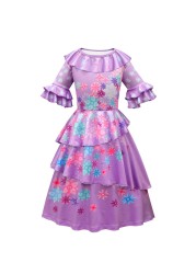 2022 Disney Princess Dress Mirabell Isabella Elsa Anna Dress Kids Party Costumes Kids Girl Clothes Kids Cosplay Outfits Encanto Frozen1/2