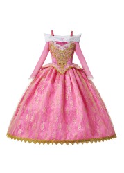 2022 Disney Princess Dress Mirabell Isabella Elsa Anna Dress Kids Party Costumes Kids Girl Clothes Kids Cosplay Outfits Encanto Frozen1/2