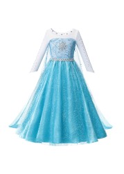 2022 Disney Princess Dress Mirabell Isabella Elsa Anna Dress Kids Party Costumes Kids Girl Clothes Kids Cosplay Outfits Encanto Frozen1/2