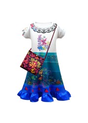 2022 Disney Princess Dress Mirabell Isabella Elsa Anna Dress Kids Party Costumes Kids Girl Clothes Kids Cosplay Outfits Encanto Frozen1/2