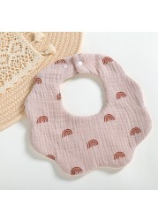 Baby Bibs 6 Layers Gauze Gauze Baby Kids Bandana Feeding Burp Cloth Soft Newborn Infant Saliva Towel Baby Girl Boy Accessories