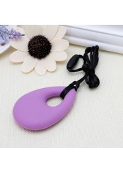 1pc Silicone Teardrop Necklace Teething Necklace for Autism Teether Chew Sensory